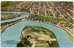 Brownsville downtown aerial, facing north
