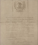 Honorable discharge certificate of Joaquin Galvan by Servando Canales