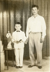 [People] Photograph of Antonio Gonzalez and son's first communion