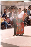 [Charro Days] Photograph of Lucy Dorantes with unidentified boy during Charro Days celebration