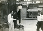 [Brownsville] Photograph Ford Smith Lockett with large marlin caught at Port Isabel