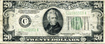 [Currency] Photograph of a $20 dollar bill, 1934