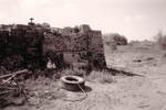 [Reynosa, CEB] Photograph of Stacked Bricks Beneath a Cross by Scott Cook