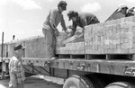 [Reynosa, ELL-Old] Photographs of Toño and Tony Loading Fired Bricks with Driver Tiburcio Ramírez by Scott Cook