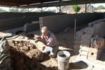 [Reynosa, ELL-New] Photograph of Manuel Pasilla Remixing Wet Clay Prior to Molding by Scott Cook