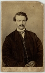 Man with mustache, hands folded, front