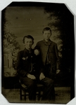 Two boys with pocket watches, front