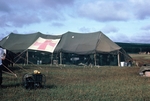 Photograph of A&D (Admission & Disposition) tent at Quan Loi by Cayetano E. Barrera