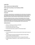 Lesson Plan, 2nd Grade - Where We Are In Place and Time by Claudia Tijerina and 