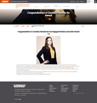 News - Congratulations to Carolina DeAnda for her Engaged Scholar and Artist Award by The University of Texas Rio Grande Valley. Corpus Bilingüe del Valle