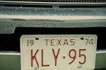 Texas license plate