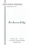 PAC Commencement – Summer 1958 by Pan American College