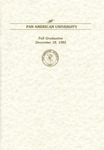 PAU Commencement – Fall 1983 by Pan American University