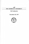 PAU Commencement – Fall 1987 by Pan American University