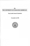 UTPA Commencement – Fall 1990 by University of Texas-Pan American