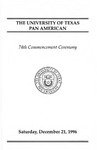 UTPA Commencement – Fall 1996 by University of Texas-Pan American