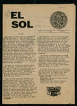 El Sol v.1 no.1, page 1 by Pan American University