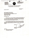 Letter from Chancellor William H. Cunningham to Mayor William Card: 1994-10-25