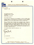 Letter from Mayor William Card to Lieutenant Governor Bob Bullock: 1995-02-27