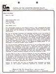 Letter to Senator Eddie Lucio from Mayor William Card: 1995-03-15