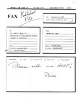 Fax from Mayor William Card to Dr. John Howe: 1997-02-03