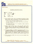 Memo from Mayor William Card to Dr. John Howe: 1997-02-04