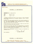 Memo from Mayor William Card to Dr. Charles Mullins: 1997-08-29