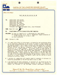 Memo from Mayor William Card: 1998-02-09