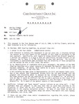 Memo from Colonel William Card to Shirley Clowers: 1998-07-10 by H. William Card Jr.