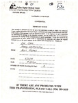 Fax from Bill Adams to Colonel William Card and R.K. Whittington: 1998-08-31