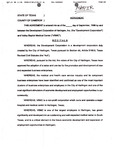 Agreement of Development Corporation of Harlingen, Inc. and Valley Baptist Medical Center: 1998-09-21