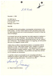 Letter to Colonel William Card from J.R. Cocke: 1998-12-01