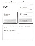 Fax from Colonel William Card to Dr. John P. Howe: 1998-07-02