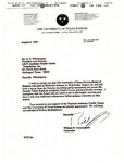 Letter from Chancellor William Cunningham to R.K. Whittington: 1998-08-06