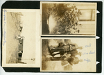 [Johnson] Photograph of Rose Bush, Individuals Posing, and Child on Horseback