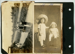 Children in Irrigation Ditch and Studio Portrait of Two Young Children
