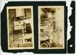 Family Group with Automobile and Older Adults in Front of Farmhouse