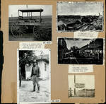 Page 13, Stagecoach, Elizabeth St. in Brownsville, Self portrait of Peavey, King Ranch entrance by John R. Peavey
