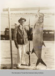 Photograph of John H. Shary with large tarpon