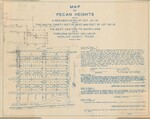 Map of Pecan Heights, West Addition to Sharyland with Pencil Survey Annotations by John H. Shary