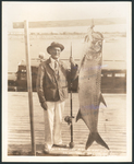 Photograph of John Shary and large tarpon by J. W. Gardner