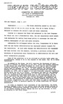 Agriculture News Release - 1977-06-07 by United States. Congress. House. Committee on Agriculture and E. De la Garza