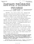 Agriculture News Release - 1979-10-03 by United States. Congress. House. Committee on Agriculture and E. De la Garza