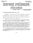 Agriculture News Release - 1980-05-02 by United States. Congress. House. Committee on Agriculture and E. De la Garza