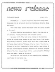 News Release - 1979-04-06 by E. De la Garza