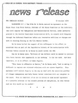 News Release - 1979-10-17 by E. De la Garza