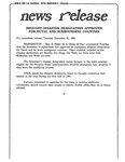 News Release - 1991-12-31 by E. De la Garza