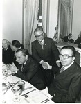Photograph of Kika de la Garza greeting Italian Prime Minister Giulio Andreotti