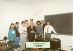Photograph of Kika de la Garza, Jose R. Hinojosa, and Students