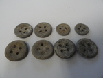 Buttons with four holes found at Camp Belknap